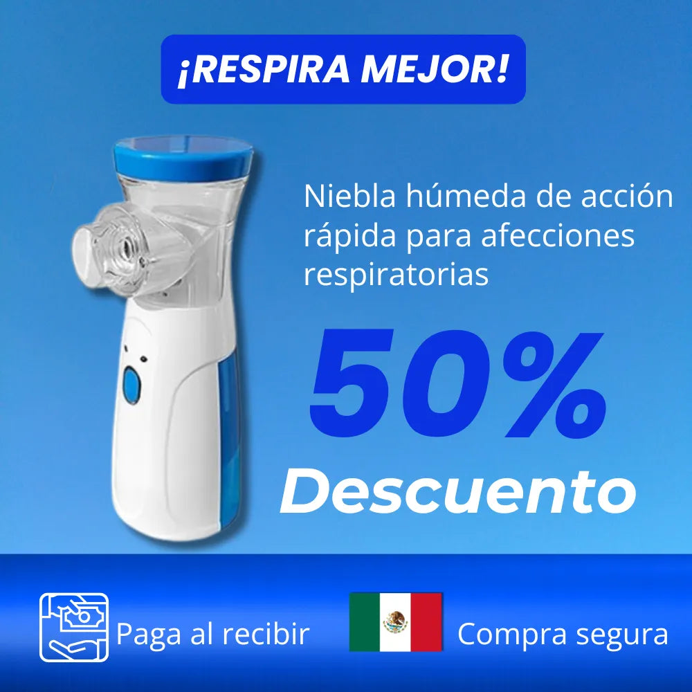 NEBULIZADOR PORTÁTIL - MEJORA RESPIRACIÓN
