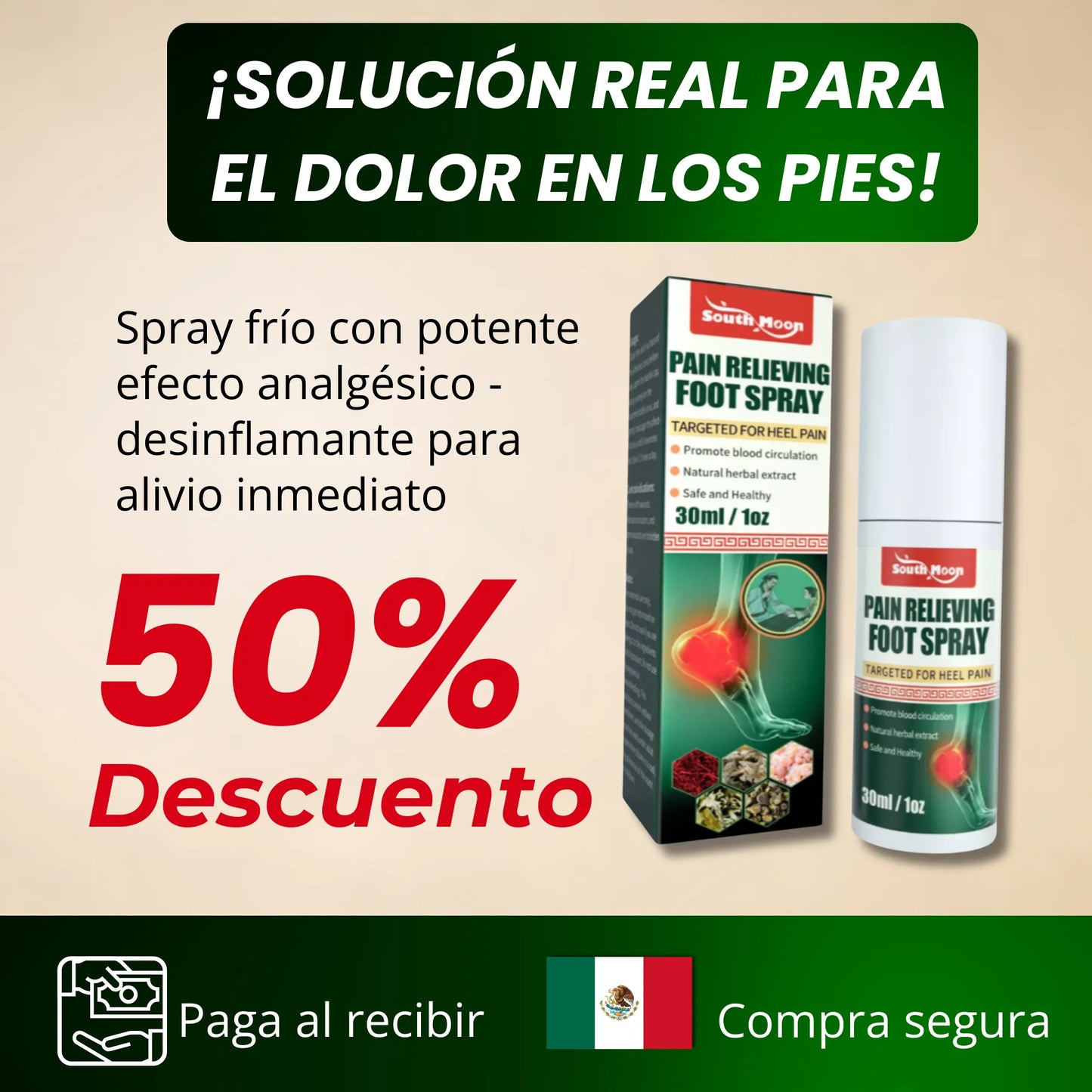 SPRAY FRÍO PARA DOLORES DE PIE