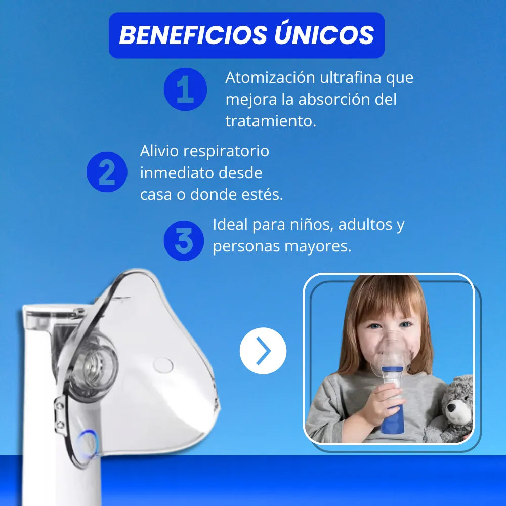 NEBULIZADOR PORTÁTIL - MEJORA RESPIRACIÓN