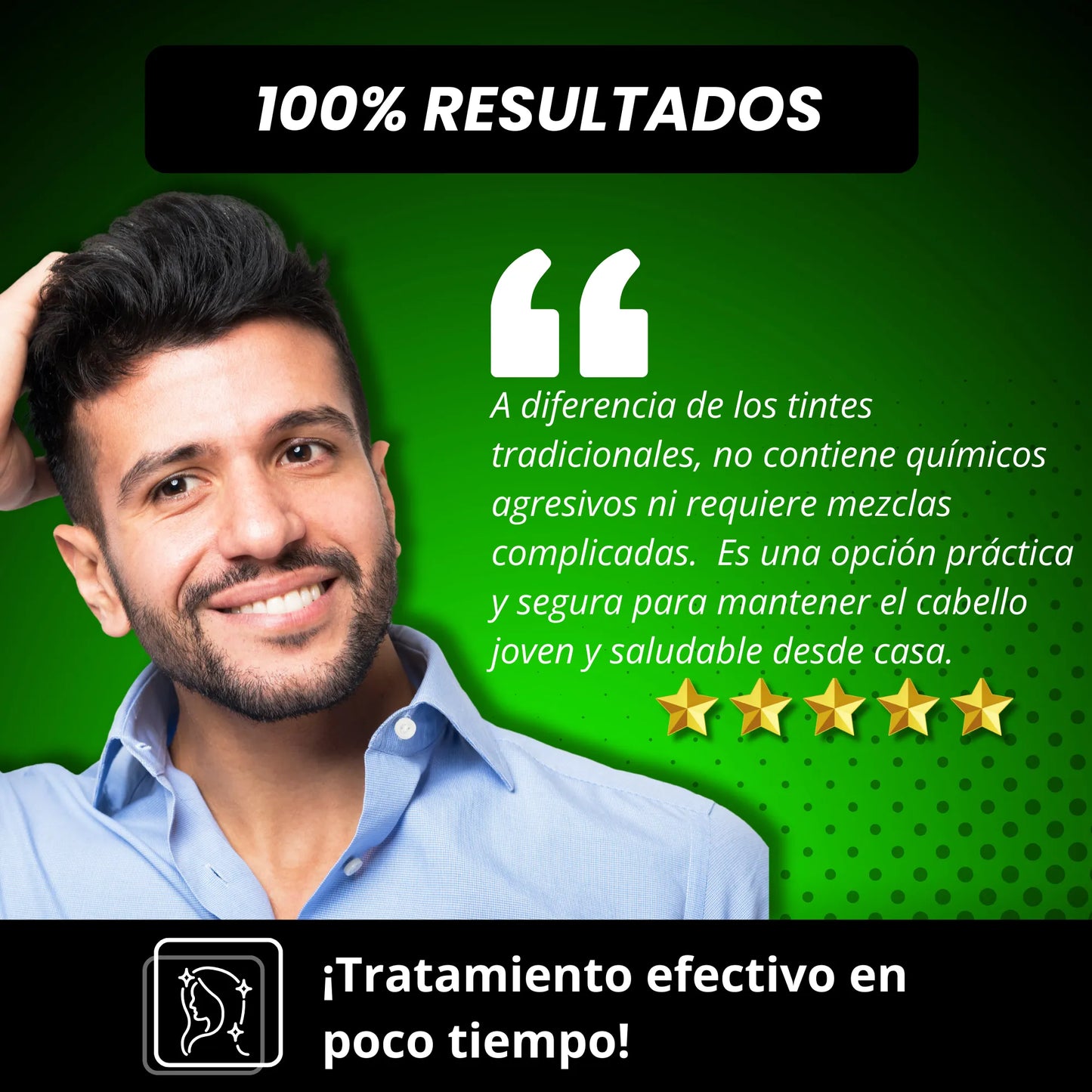 SHAMPOO TINTE NEGRO ANTICANAS NATURAL 3 EN 1 500 ML