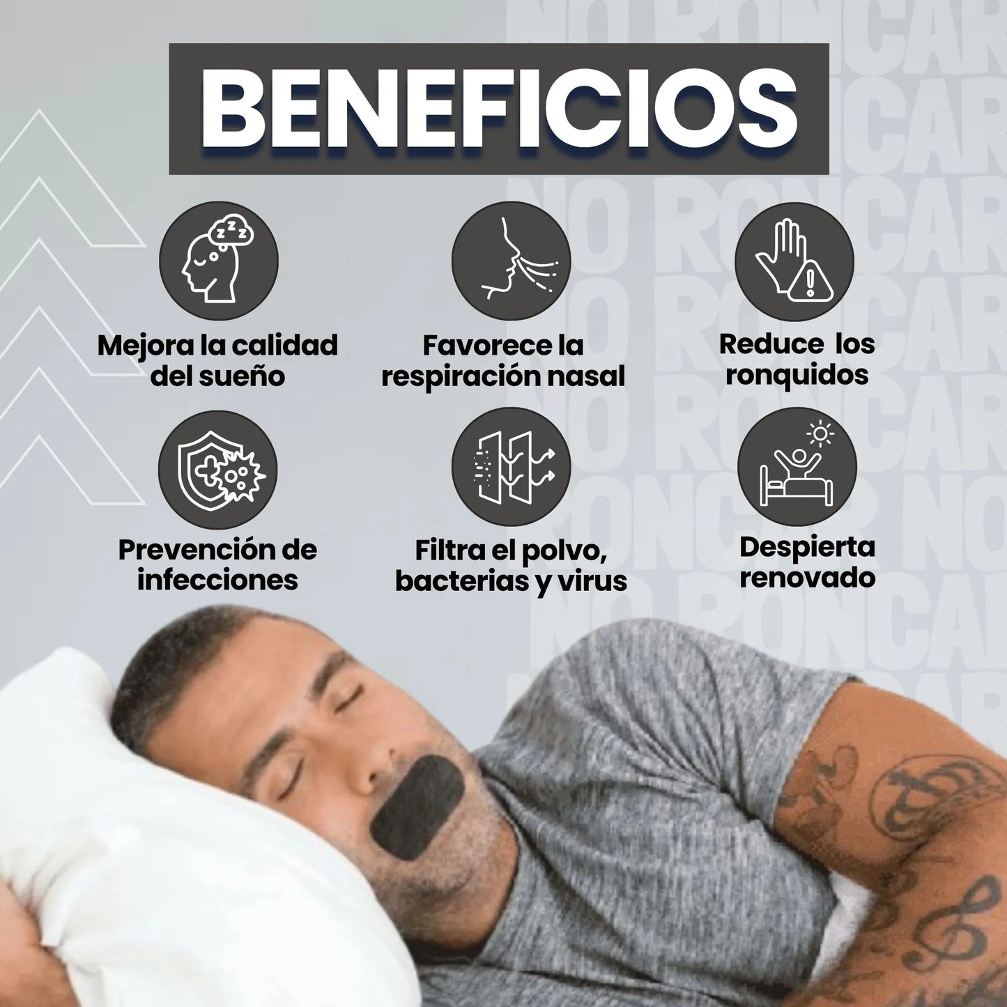 TAPE BUCAL - MEJORA LA CALIDAD DEL SUEÑO Y ELIMINA LOS RONQUIDOS