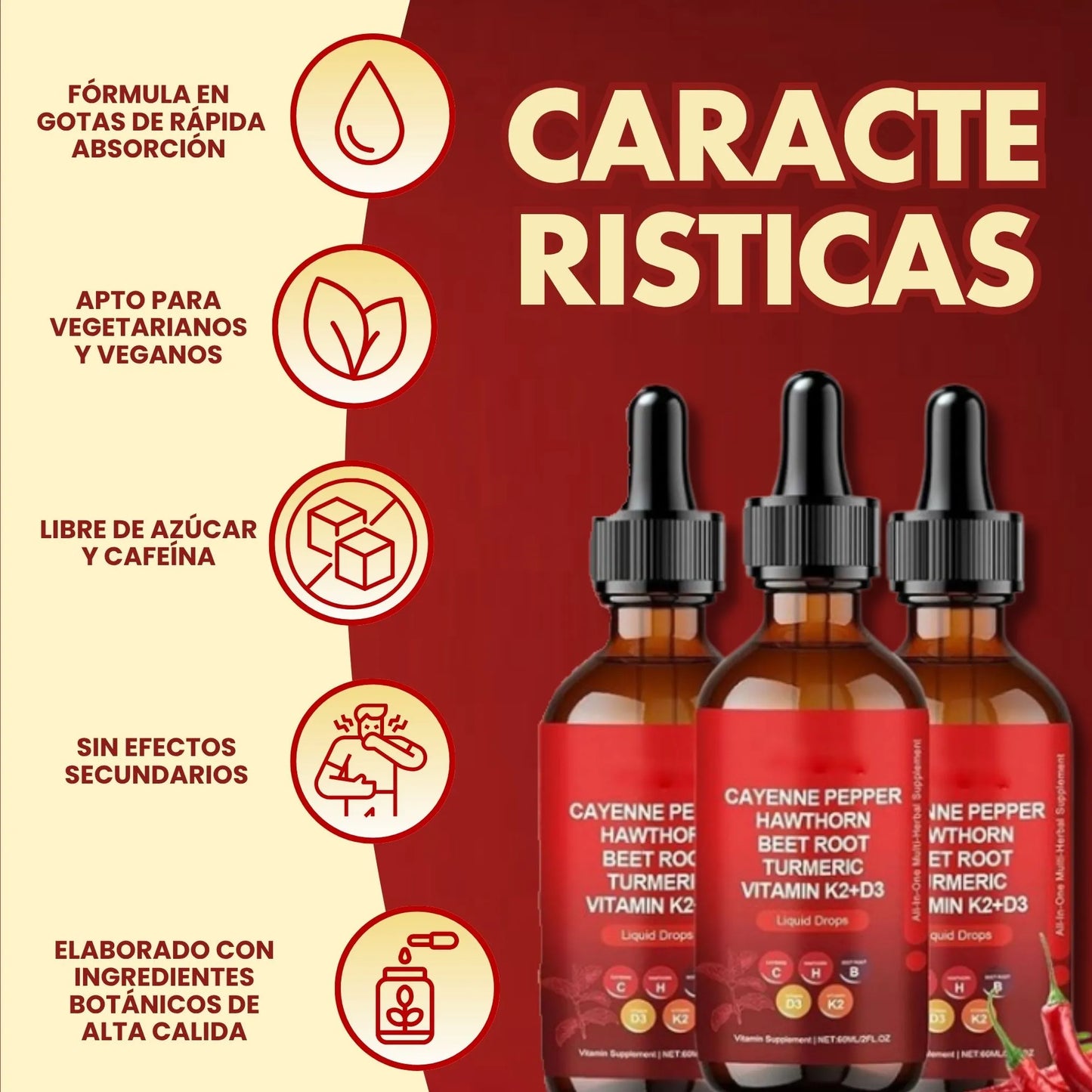 GOTAS DE PIMIENTA CAYENA NATURAL – ACTIVA TU CIRCULACIÓN AL INSTANTE