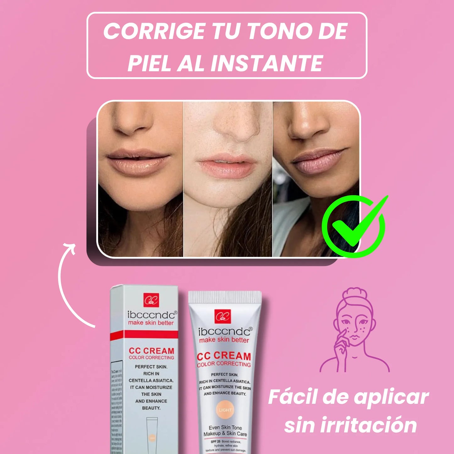 CC CREAM BASE CORRECTORA DE TONO AUTOMÁTICO NUEVA PRESENTACIÓN