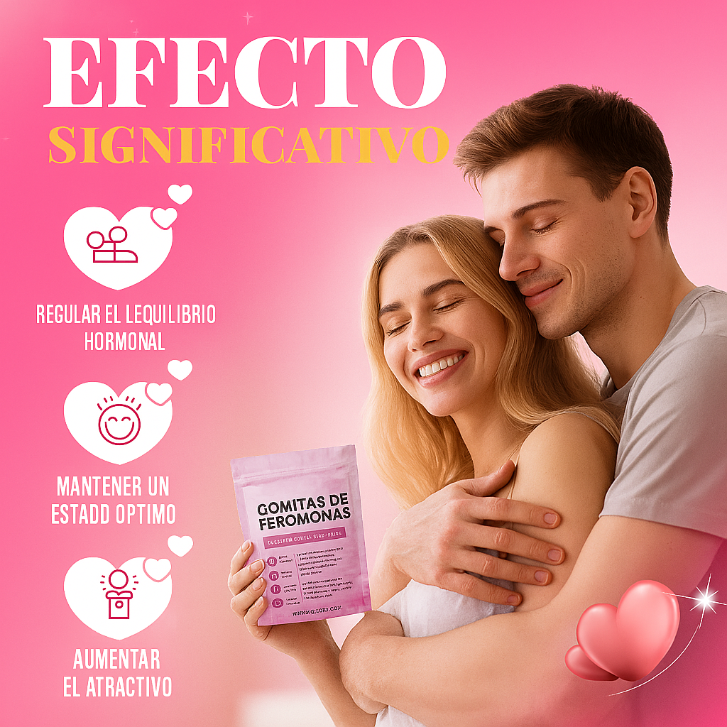GOMITAS DE FEROMONAS PARA MUJERES - ATRACCIÓN Y CONFIANZA AL INSTANTE