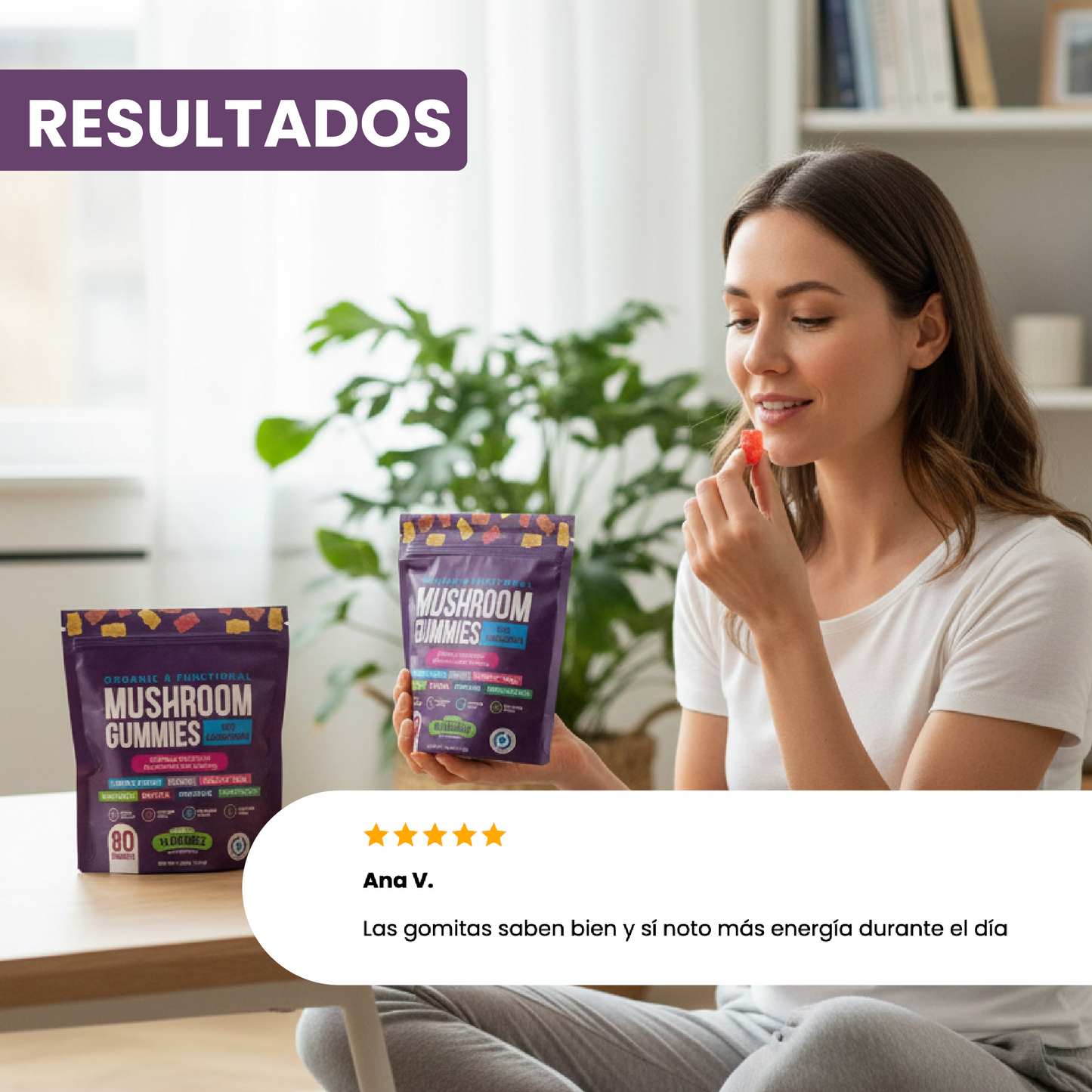 Mushroom Gummies - Energía natural, respiración libre y circulación saludable.