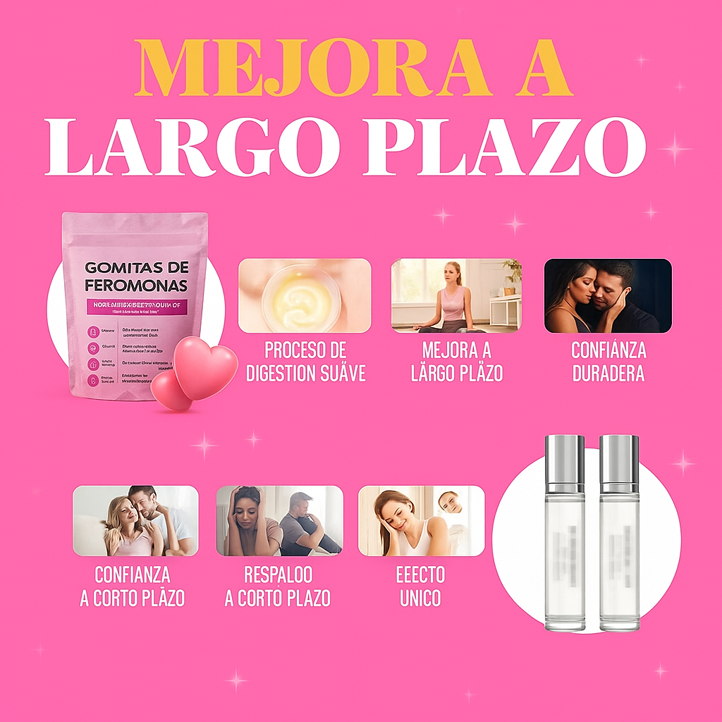 GOMITAS DE FEROMONAS PARA MUJERES - ATRACCIÓN Y CONFIANZA AL INSTANTE