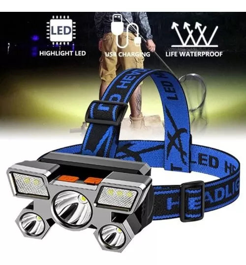 Linterna Minera 5Led Recargable
