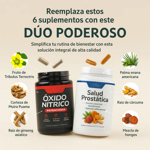 KIT OXIDO NITRICO + PROSTATE HEALT - APOYO Y BIENESTAR PARA LA PROSTATA