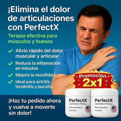 2X1 PerfectX – Crema Terapéutica para Aliviar Dolor y Recuperar Movilidad