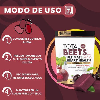 GOMITAS DE REMOLACHA - MEJORA TU CIRCULACIÓN Y  TU PRESION ARTERIAL