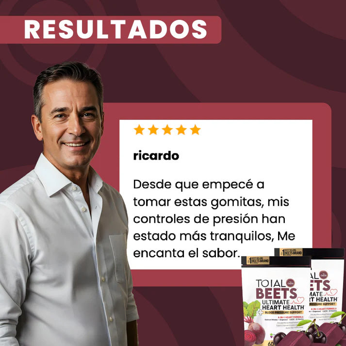 GOMITAS DE REMOLACHA - MEJORA TU CIRCULACIÓN Y  TU PRESION ARTERIAL
