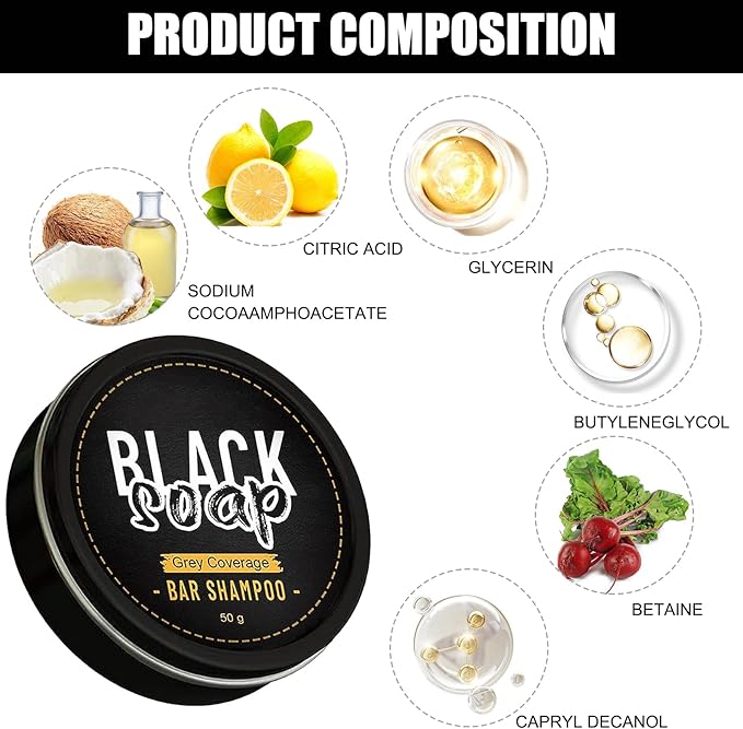 🚨SOLO HOY PAGA 1 LLEVA 2 BLACK SOAP SHAMPOO ANTI-CANAS💇‍♂️💇‍♀️