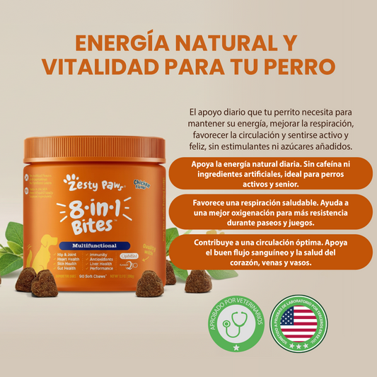 8 in 1 Bites- Para la salud, energía y bienestar diario de tu perro.