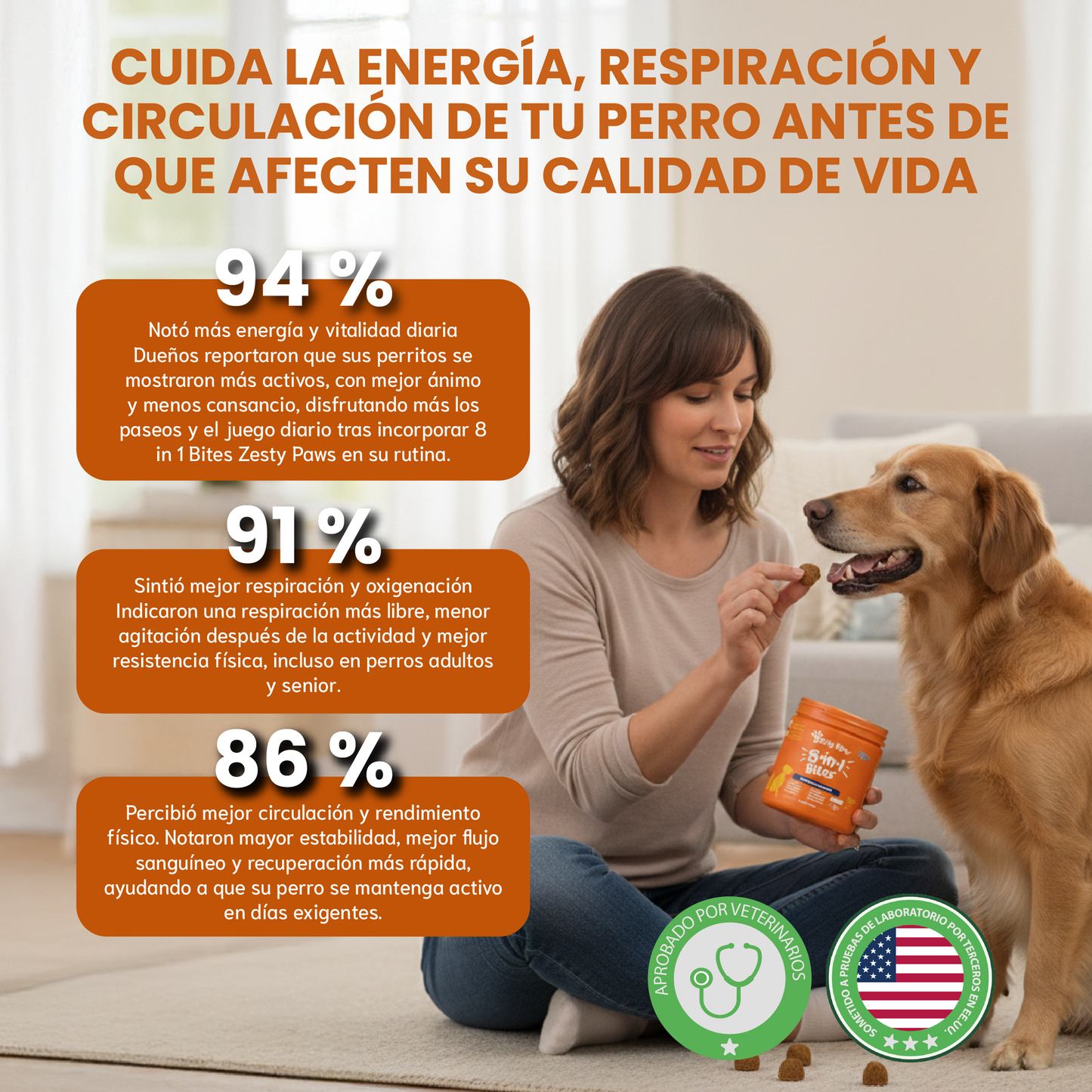 8 in 1 Bites- Para la salud, energía y bienestar diario de tu perro.