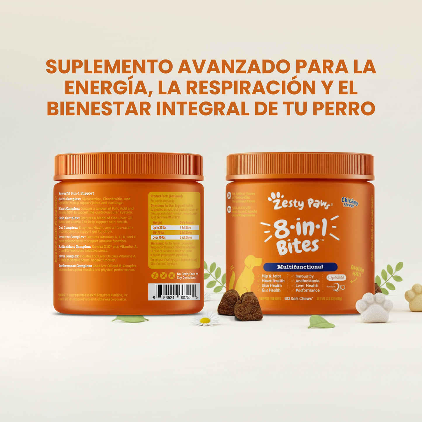 8 in 1 Bites- Para la salud, energía y bienestar diario de tu perro.