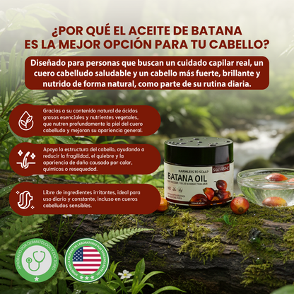 Aceite de batana-Para el crecimiento del cabello, previene la pérdida de cabello