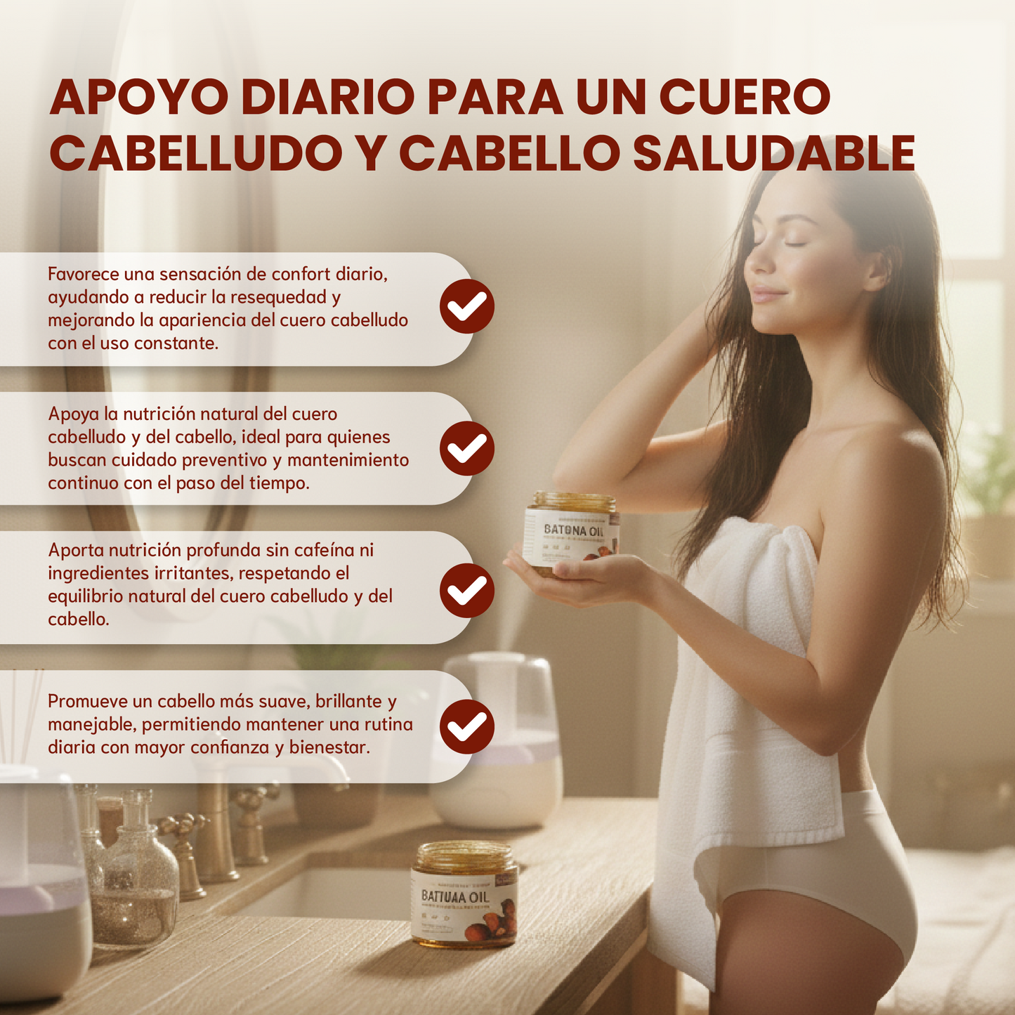 Aceite de batana-Para el crecimiento del cabello, previene la pérdida de cabello