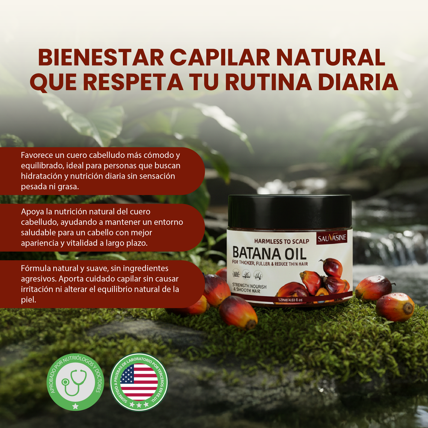Aceite de batana-Para el crecimiento del cabello, previene la pérdida de cabello