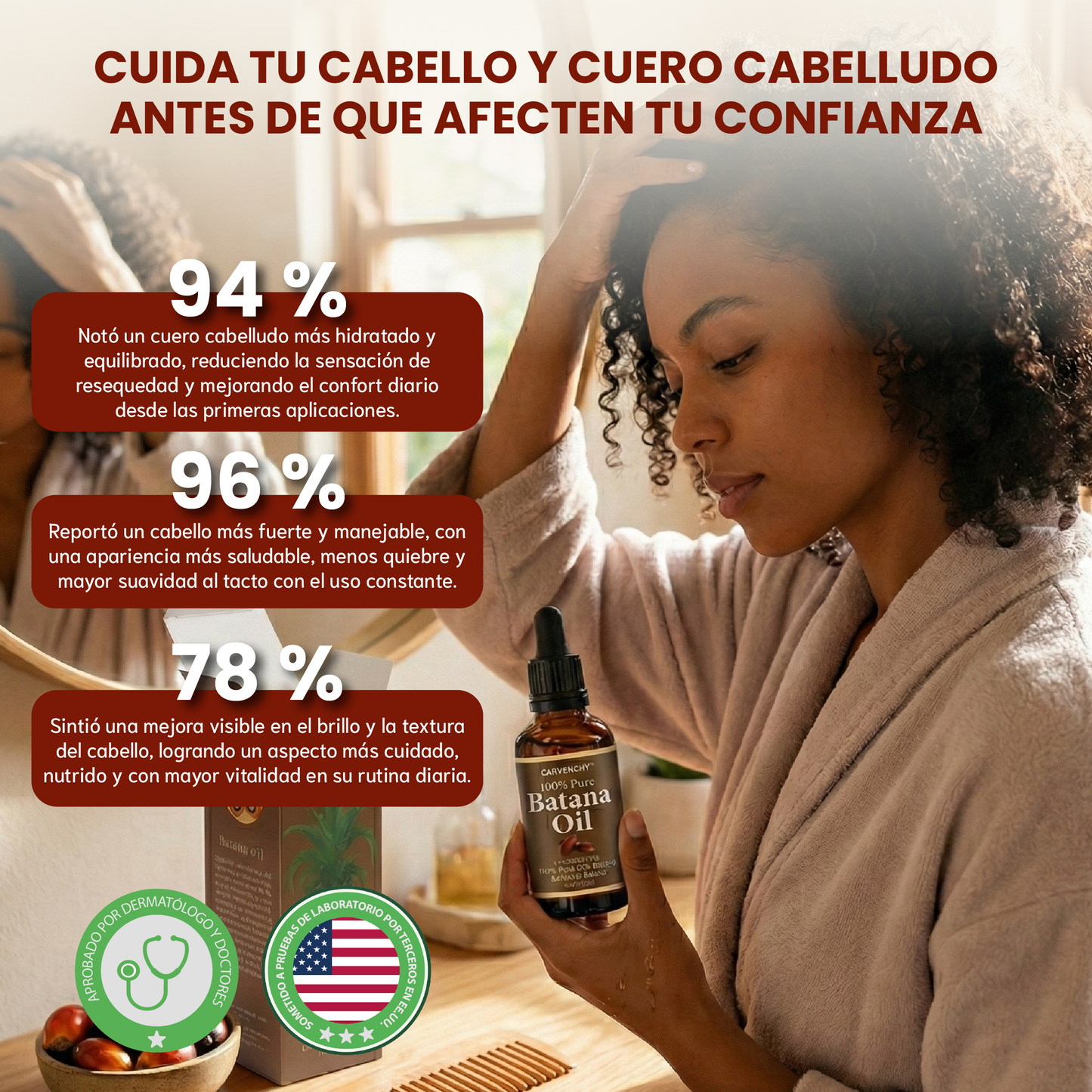 Aceite de batana-Para el crecimiento del cabello, previene la pérdida de cabello