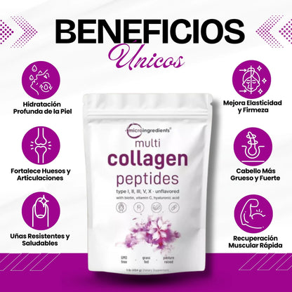 COLAGENO MULTIPLE 5 EN 1 – FORTALECE ARTICULACIONES, PIEL Y CABELLO