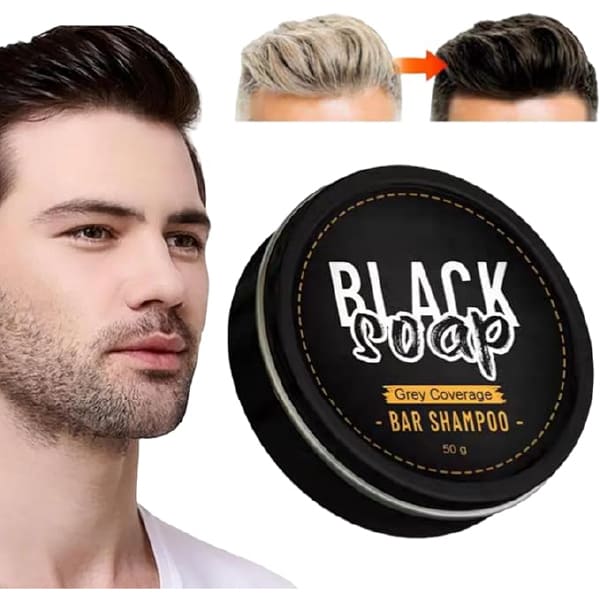 🚨SOLO HOY PAGA 1 LLEVA 2 BLACK SOAP SHAMPOO ANTI-CANAS💇‍♂️💇‍♀️