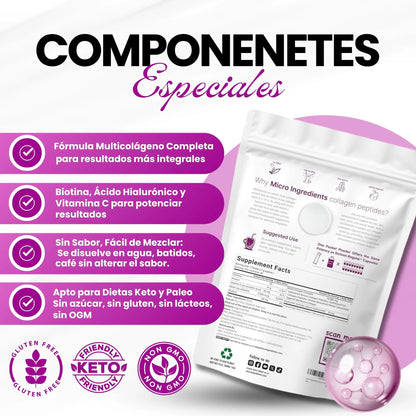 COLAGENO MULTIPLE 5 EN 1 – FORTALECE ARTICULACIONES, PIEL Y CABELLO