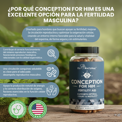 Conception for him-suplemento de fertilidad para hombres.