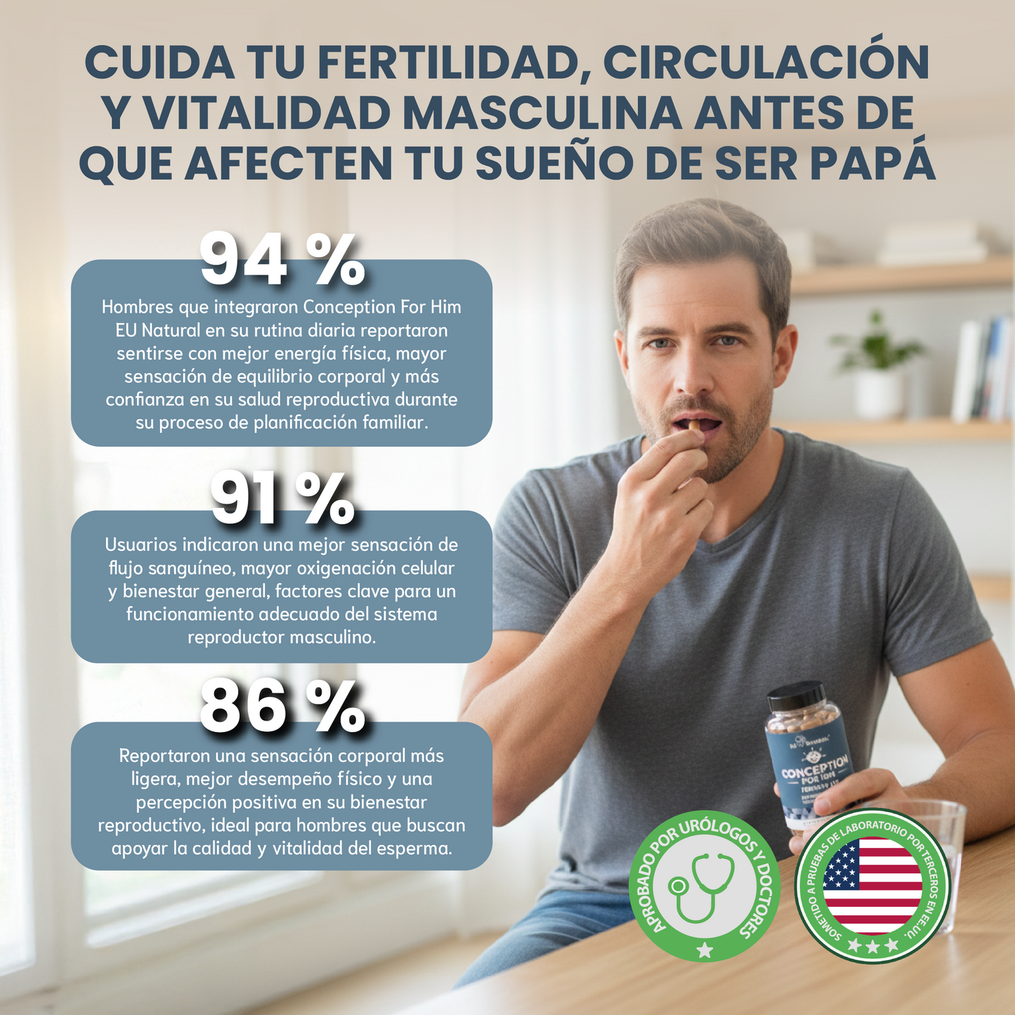 Conception for him-suplemento de fertilidad para hombres.