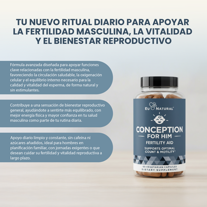 Conception for him-suplemento de fertilidad para hombres.