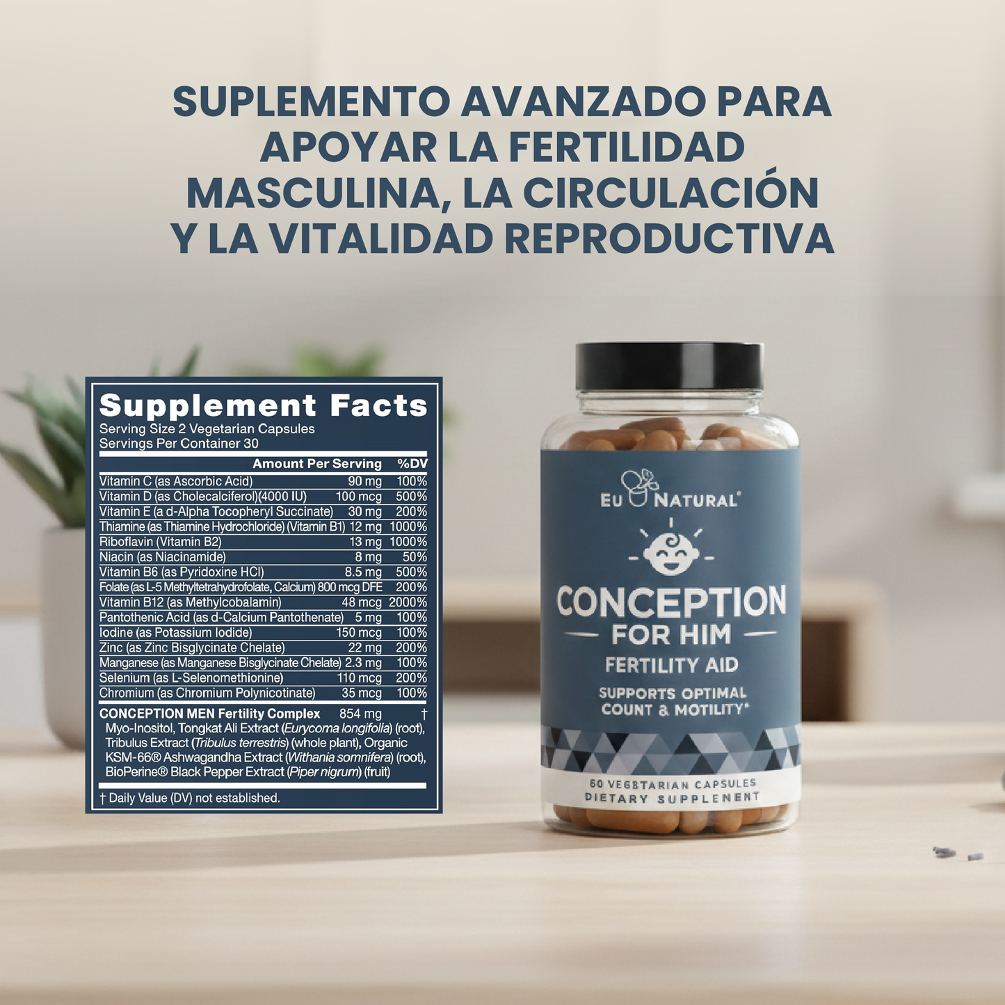 Conception for him-suplemento de fertilidad para hombres.