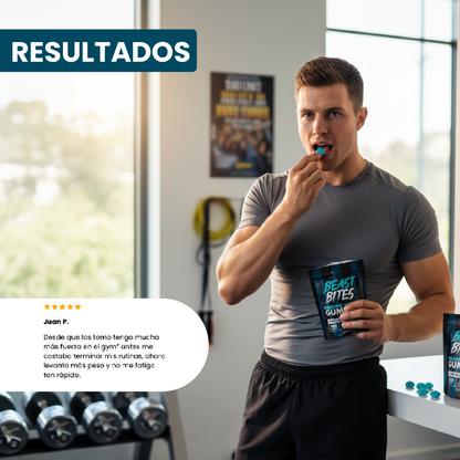 Beast bites en creatine infused gummies- Acelerar la recuperación muscular y mejorar el rendimiento físico.
