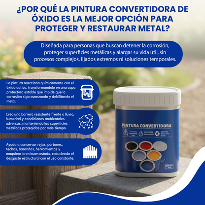 Pintura anticorrosiva-Detén el óxido, protege el metal y prolonga su vida útil.