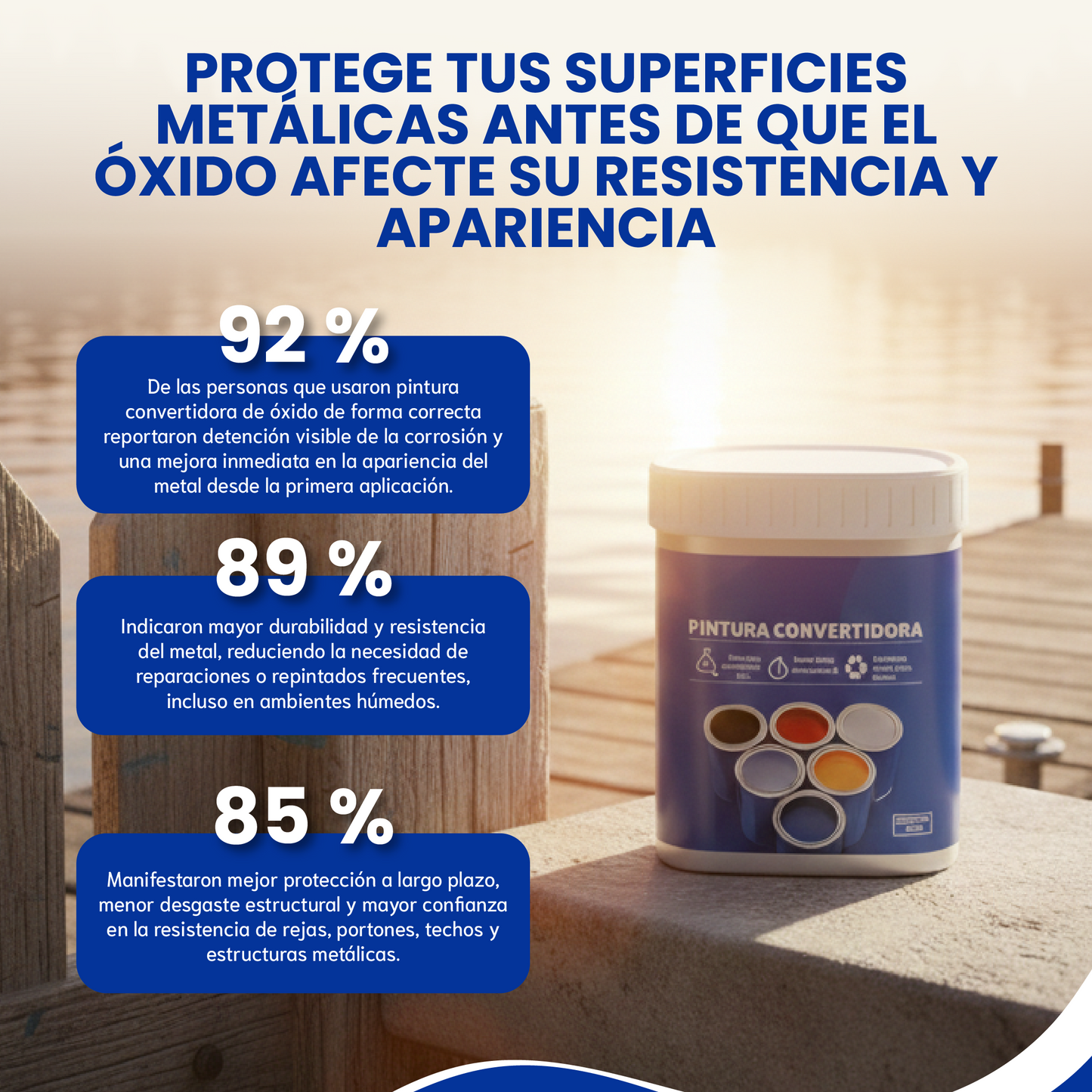 Pintura anticorrosiva-Detén el óxido, protege el metal y prolonga su vida útil.