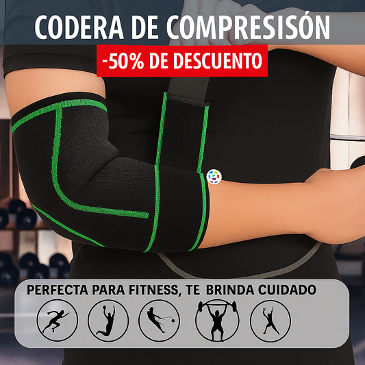 OFERTA 2X1 CODERA DE PRESIÓN - ALIVÍO PARA DOLOR ARTÍCULAR Y PROTECCIÓN DE CODO