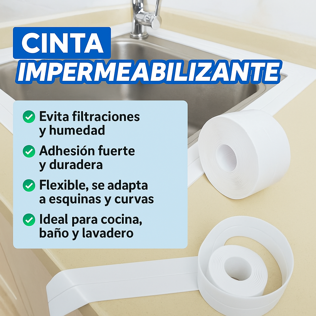 CINTA ADHESIVA PVC ANTI-MOHO IMPERMEABLE
