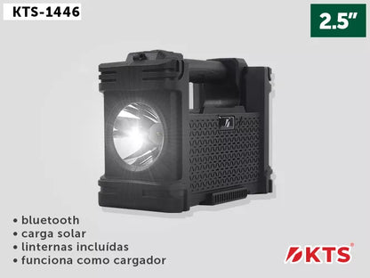 MEGA PLANTA SOLAR 8 EN 1 - BLUETOOHT - ALTAVOZ - POWERBANK - USB - SD - RADIO FM