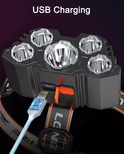Linterna Minera 5Led Recargable
