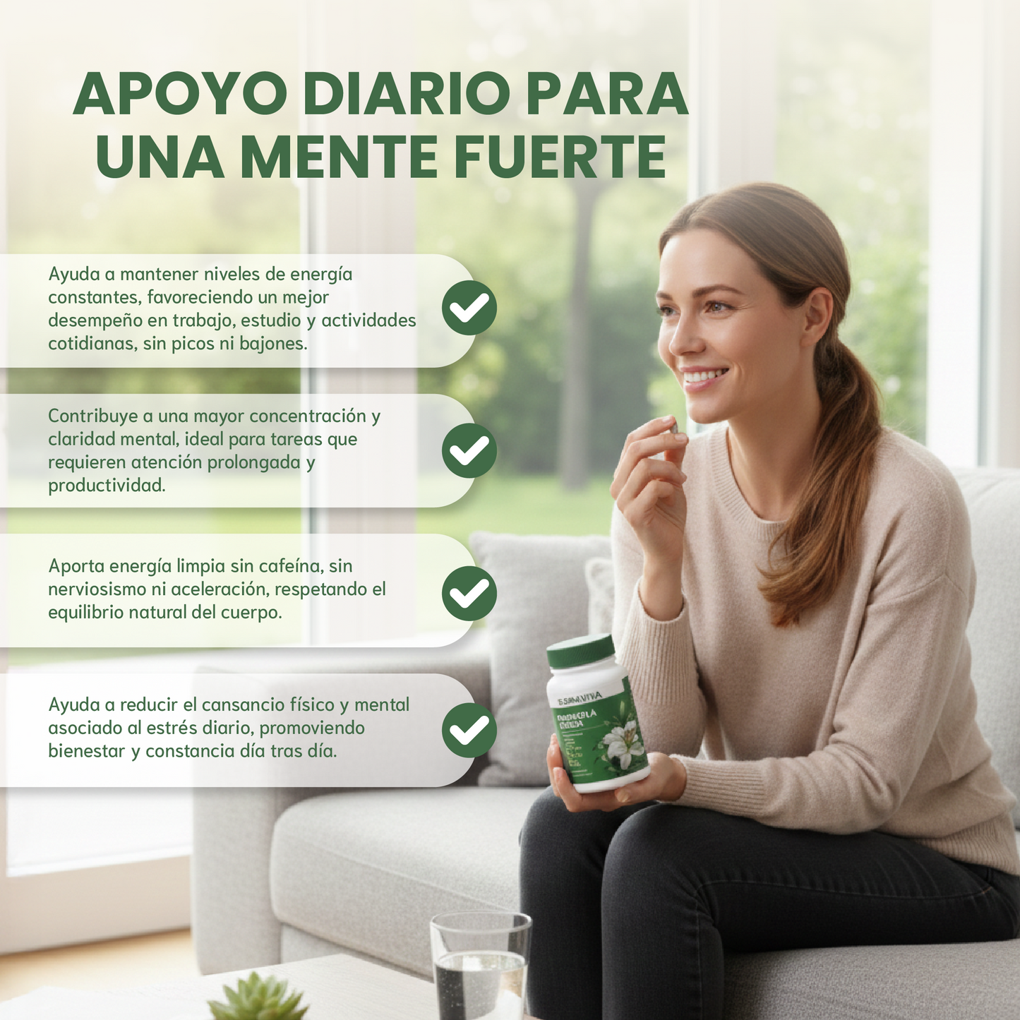 Cápsulas Rhodiola Rosea- Suplemento para apoyo diario al estrés y equilibrio energético.