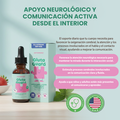 Gotas Gluta Guard - Apoyo natural para el habla, la conexión visual y la comunicación efectiva.