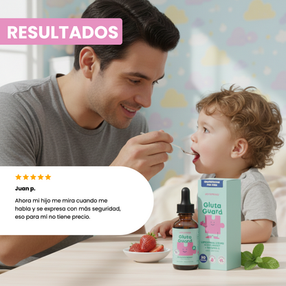 Gotas Gluta Guard - Apoyo natural para el habla, la conexión visual y la comunicación efectiva.