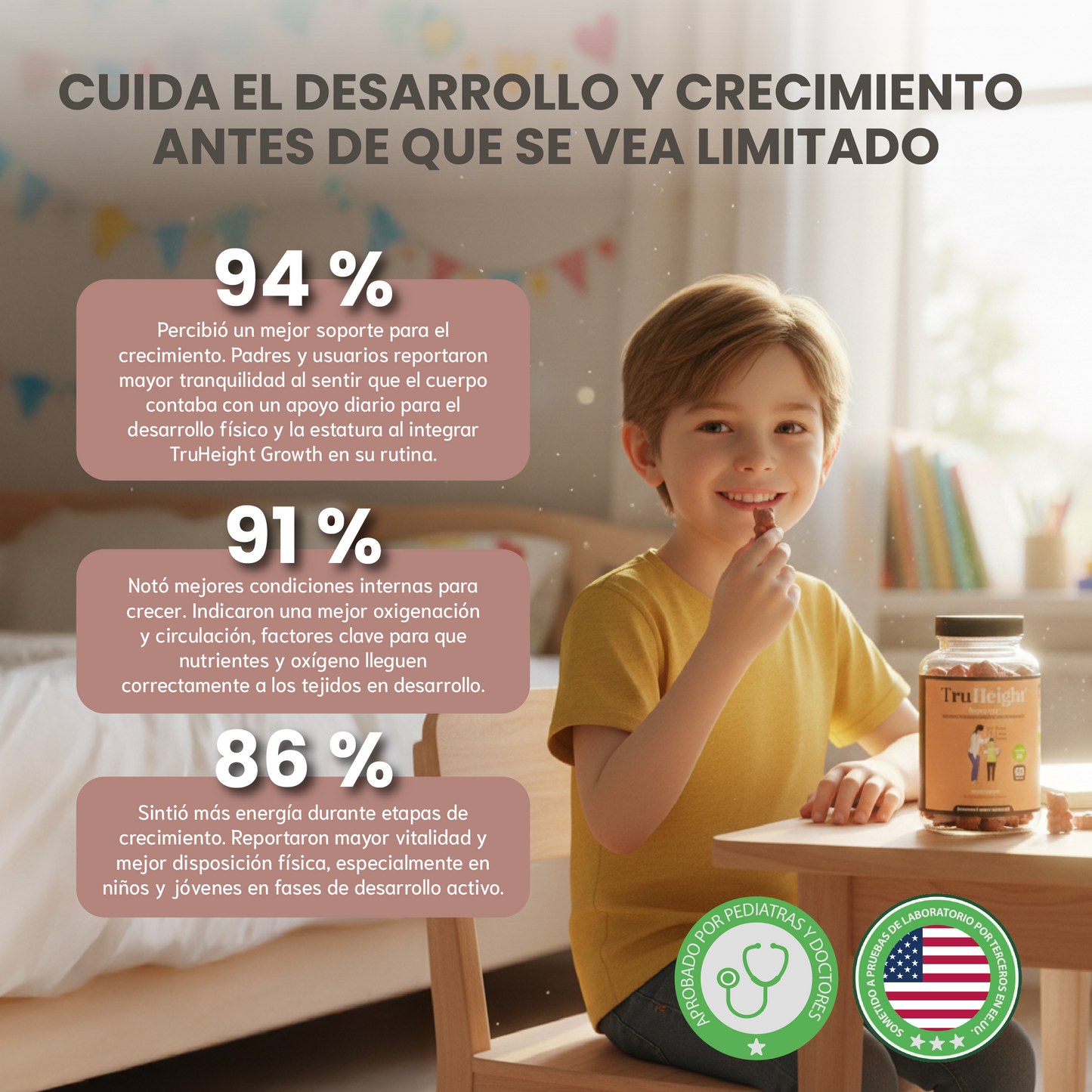 Gomitas de Maximizador de crecimiento de altura.