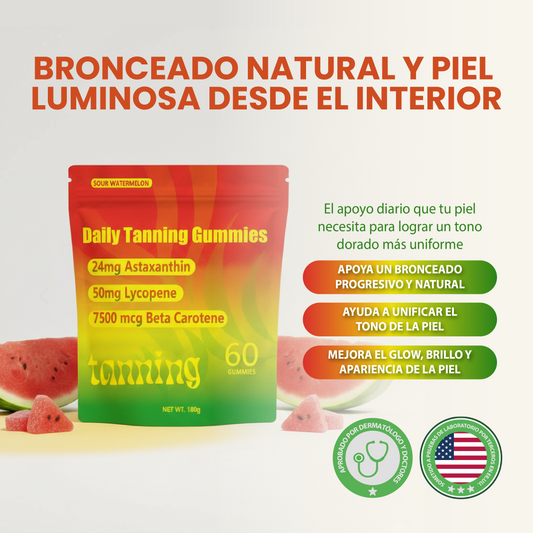 Gomitas de bronceado diario-Gomitas para la salud de la piel y un Bronceado natural.