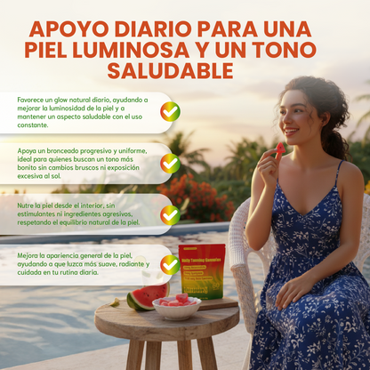 Gomitas de bronceado diario-Gomitas para la salud de la piel y un Bronceado natural.