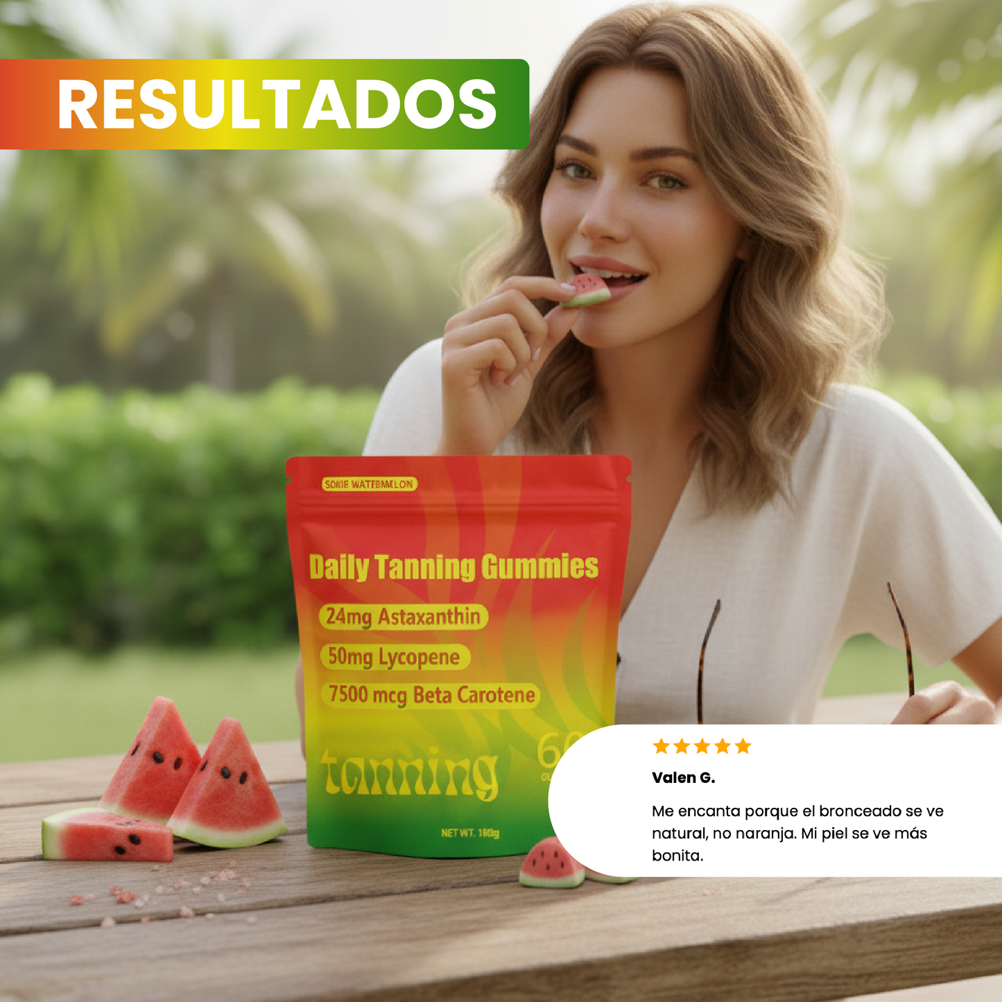 Gomitas de bronceado diario-Gomitas para la salud de la piel y un Bronceado natural.
