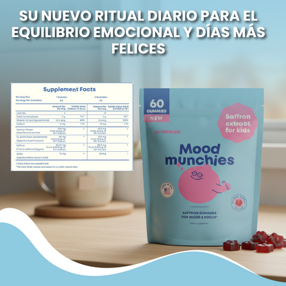 Gomitas de azafrán y Gaba para niños- apoyo al estado de ánimo y calma las rabietas.