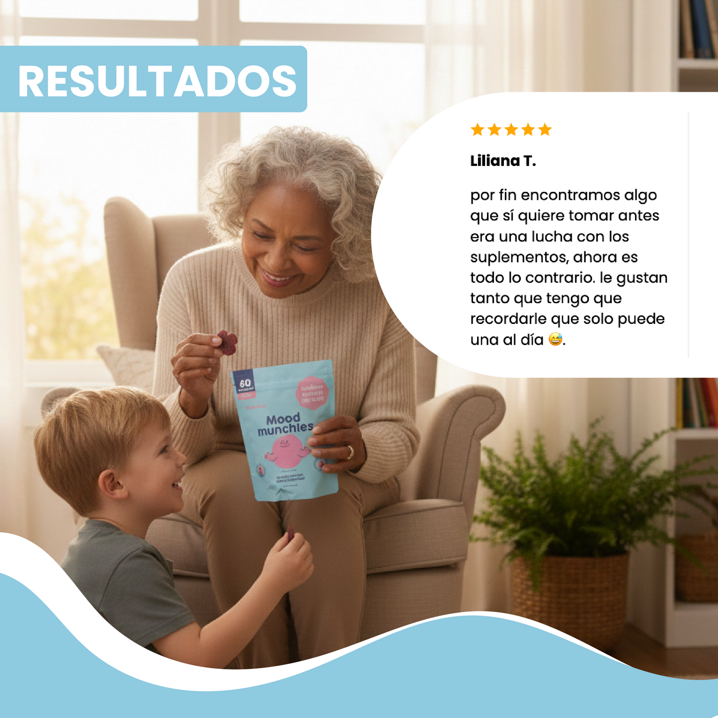 Gomitas de azafrán y Gaba para niños- apoyo al estado de ánimo y calma las rabietas.