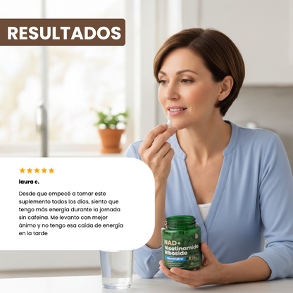 NAD+ CON RESVERATROL - REJUVENECEDOR CELULAR.