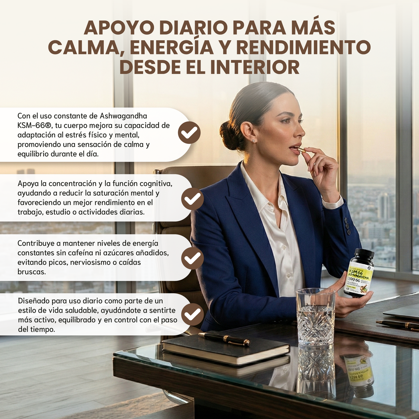 KSM 66 ashwagandha- Alivio del Estrés, Energía y Apoyo al Sueño.