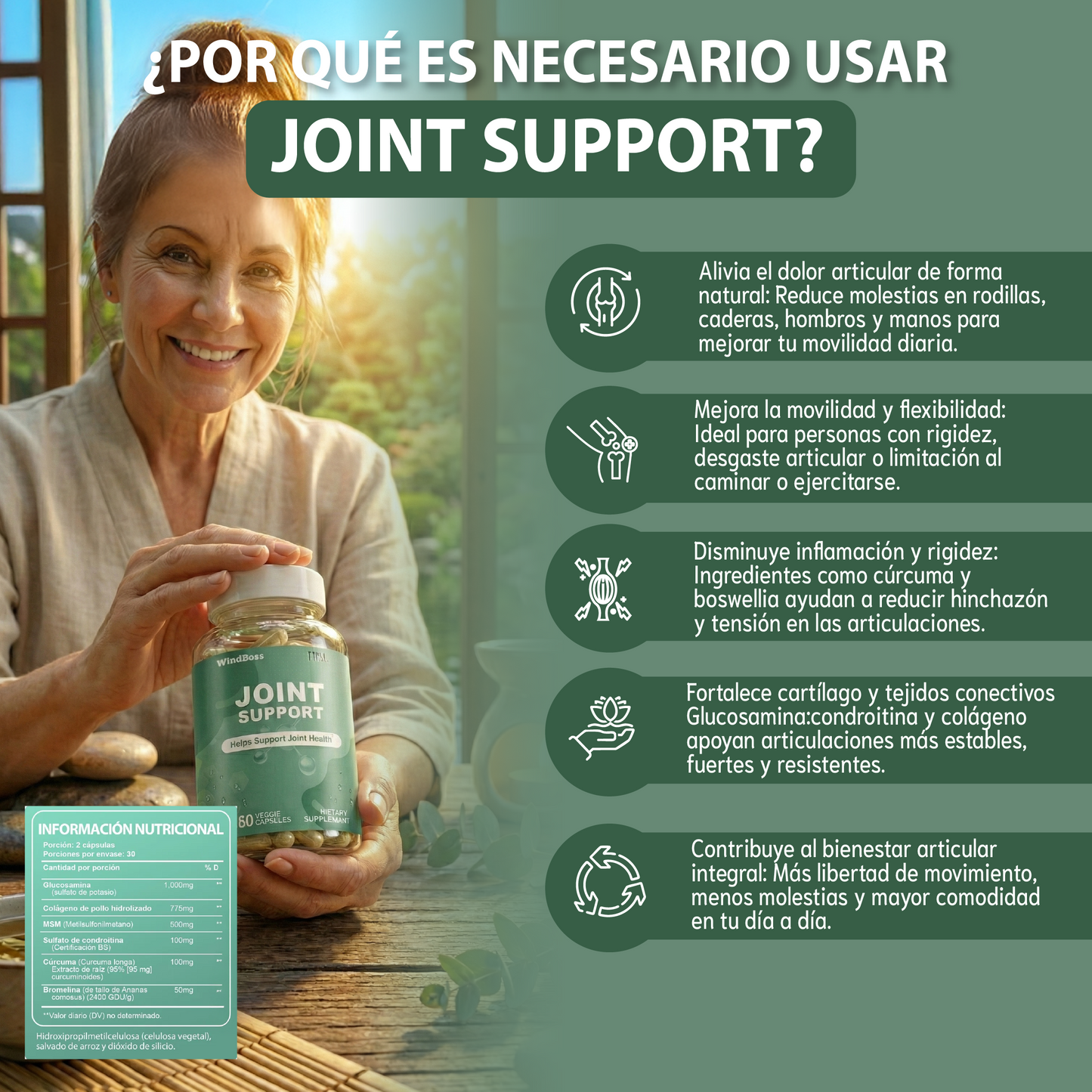 Joint Support - articulaciones fuertes, flexibles y sin molestias.