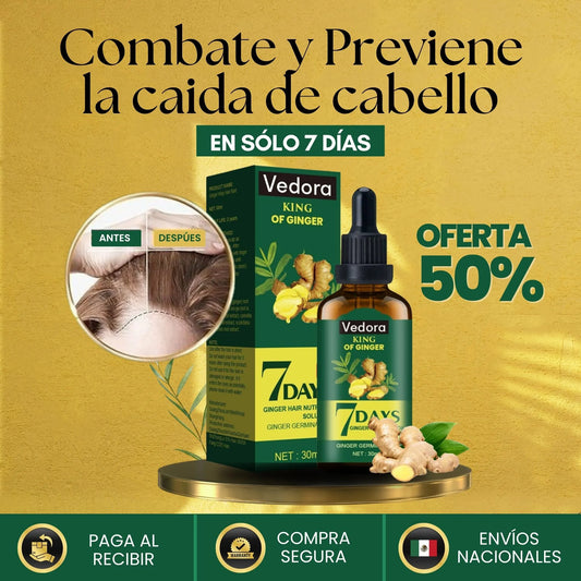 ACEITE ESENCIAL DE JENGIBRE -  REVITALIZANTE PARA EL CABELLO